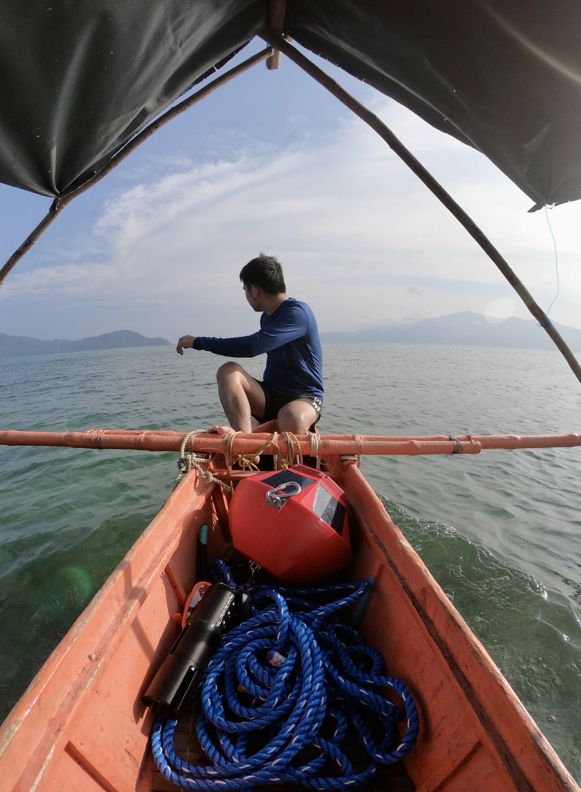 Buoy deployment in Pujada Bay, Philippines
